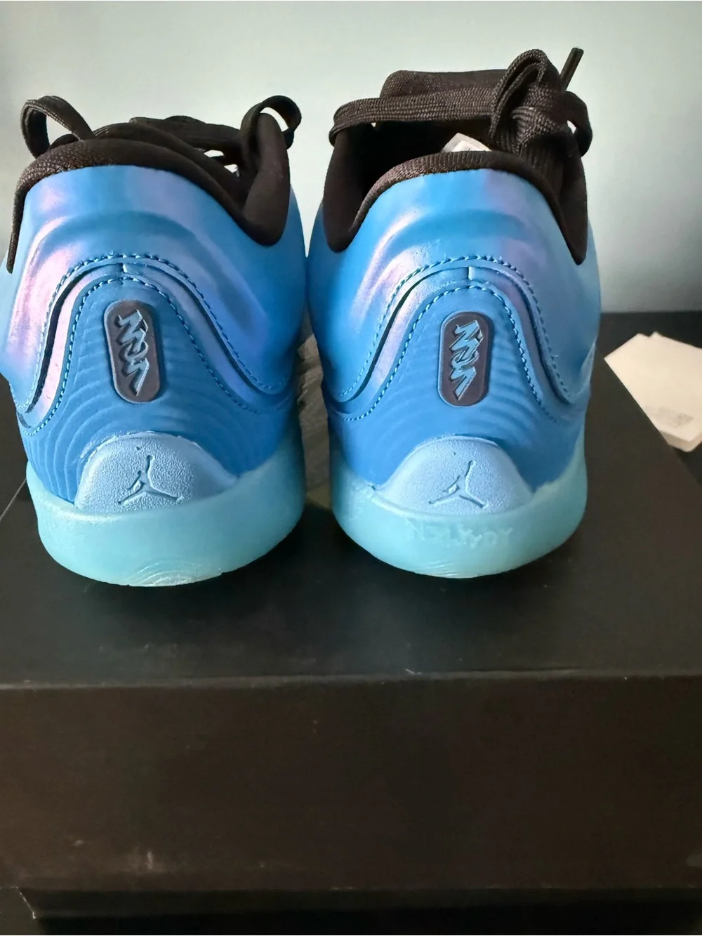 Jordan Zion 4 Low-Top Basketball Shoe in Bright Blue and Black 8m